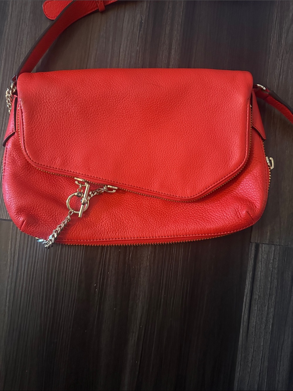Fold over Henri bendel bag